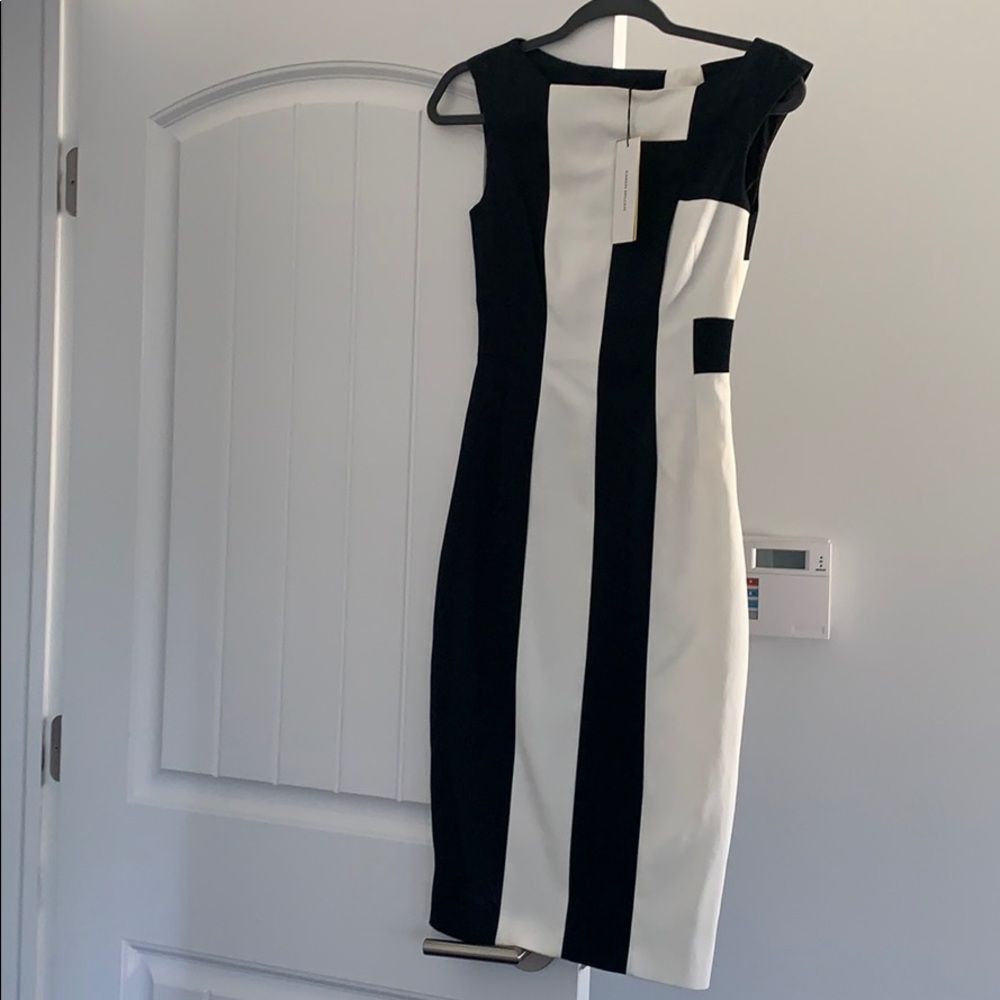 Brand new Karen Millen B/W sheath dress